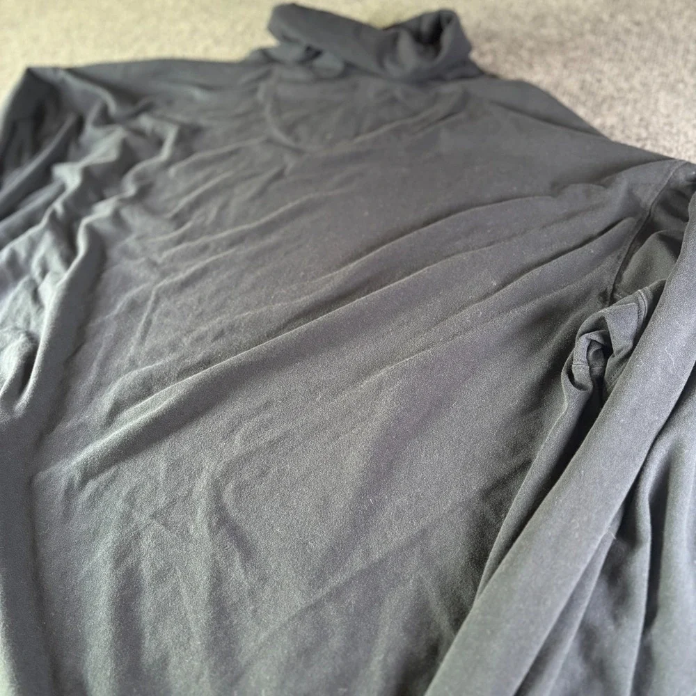 Woodlake 3XDRY‎ Sweater Mens XL Black Stretch Repeles Water Moisture Turtleneck